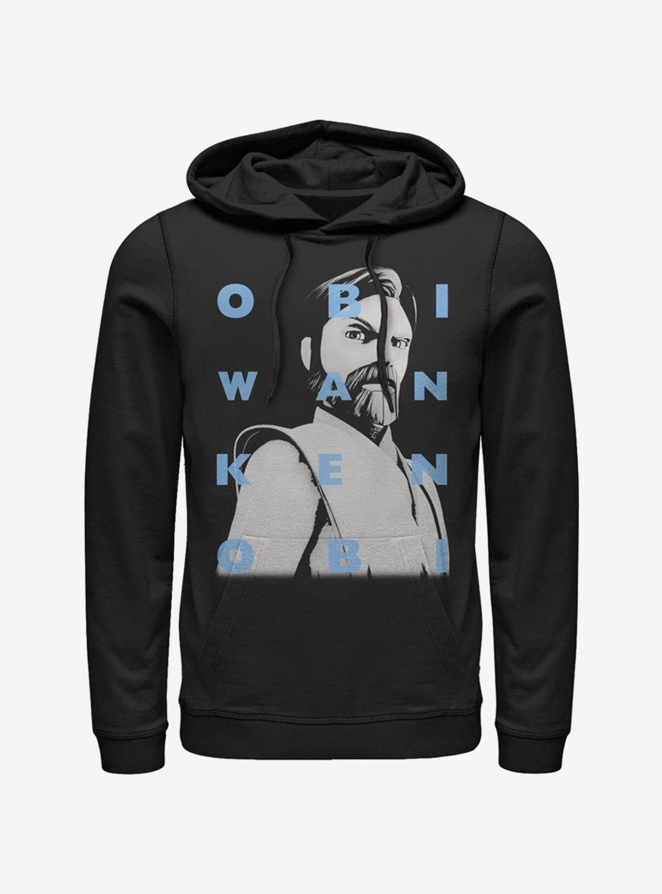 Star Wars The Clone Wars Obi-Wan Text Hoodie