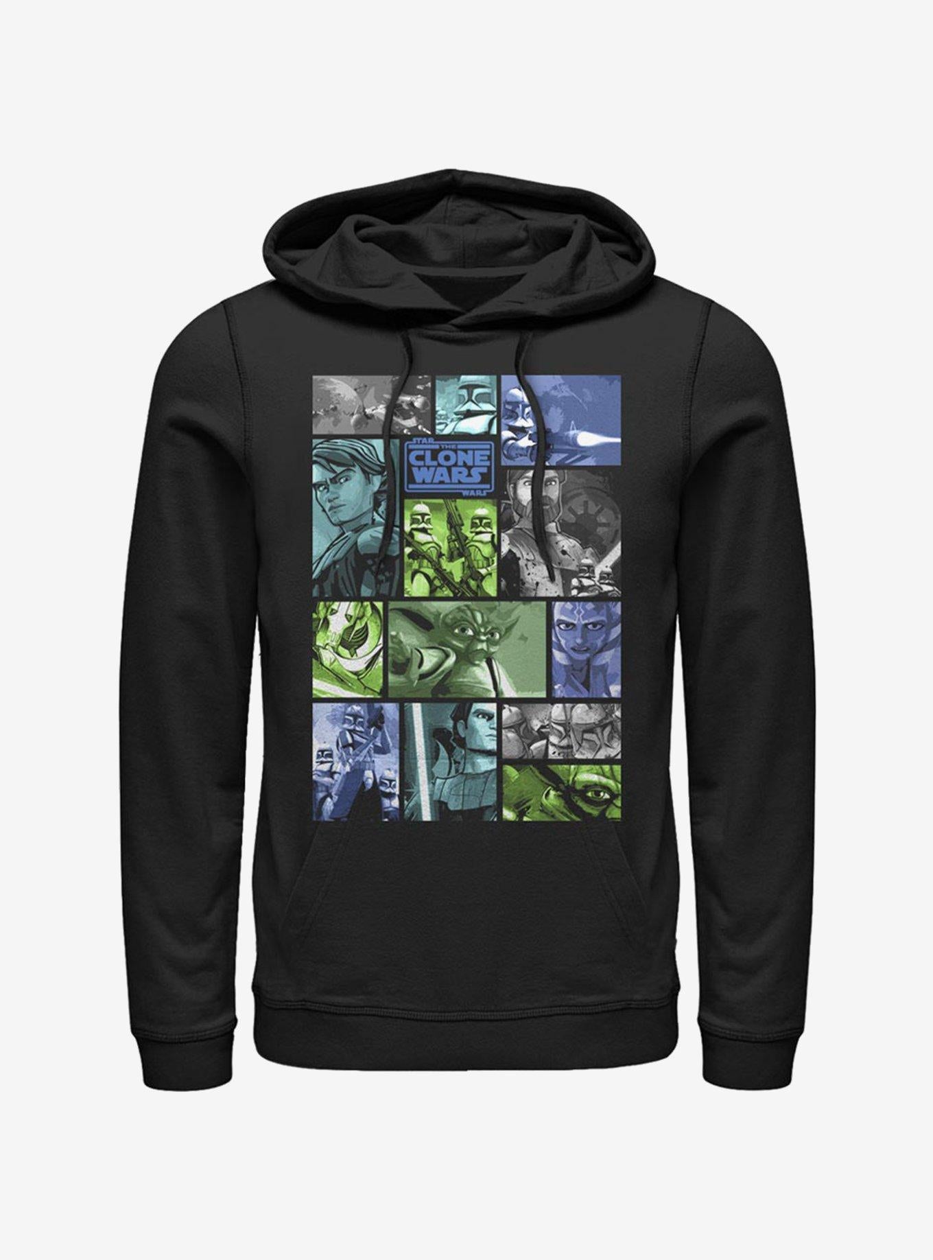 Star Wars The Clone Wars Story Squares Hoodie