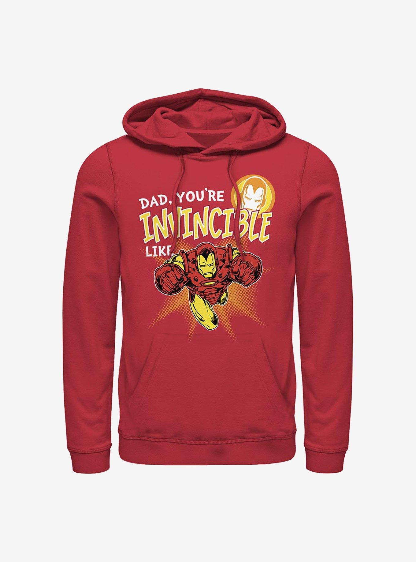 Marvel Iron Man Dad Invincible Like Iron Man Hoodie