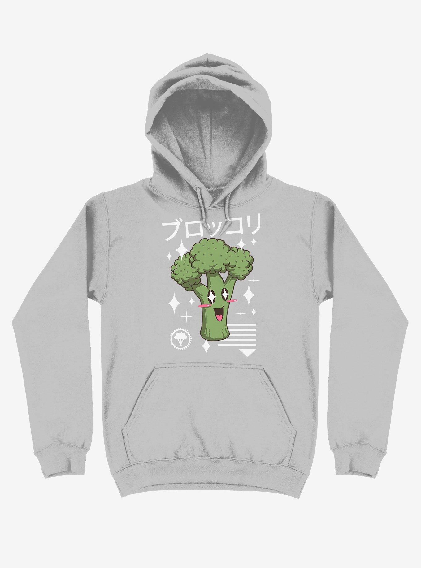 Kawaii Broccoli Silver Hoodie