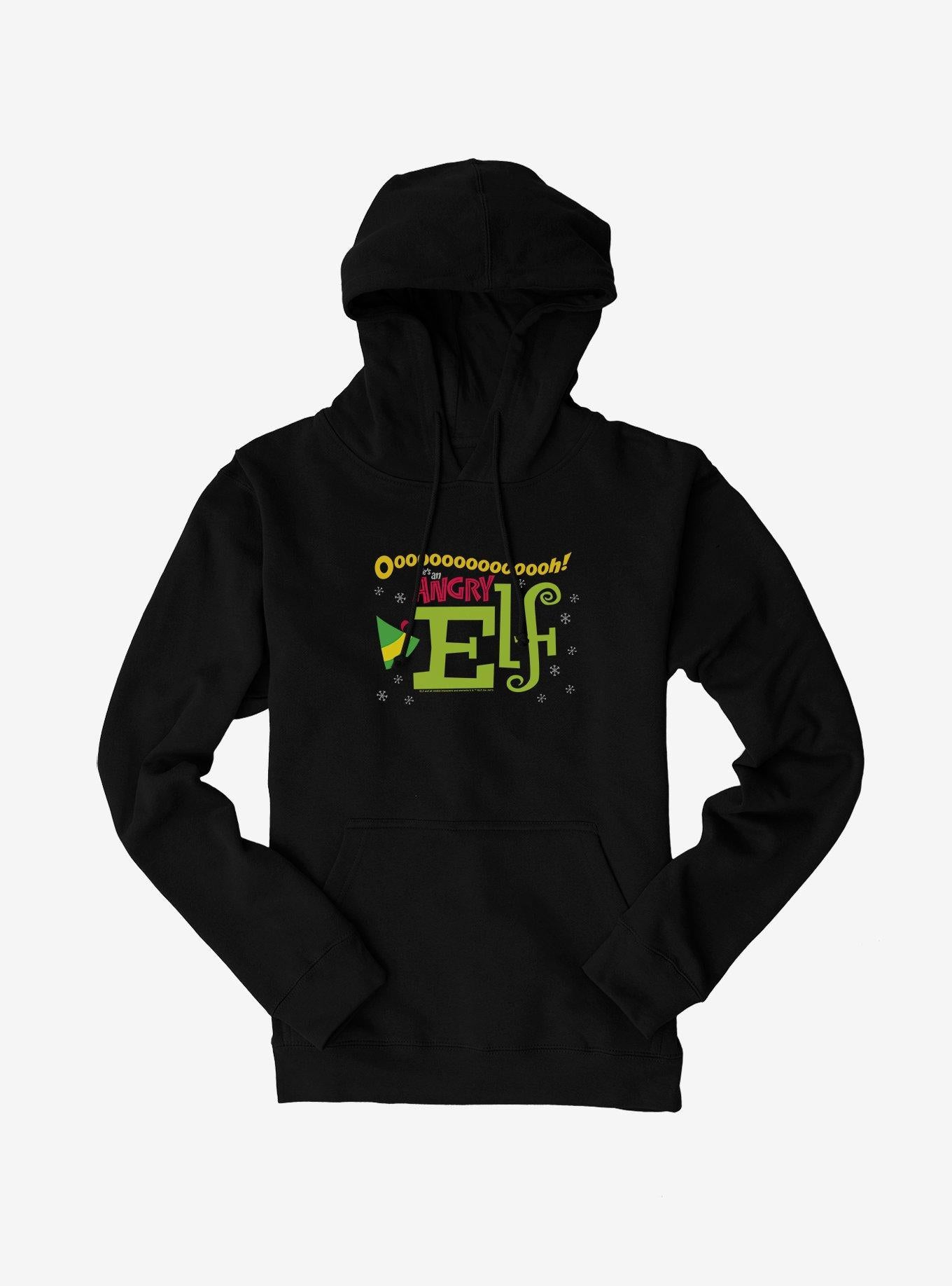 Elf He's An Angry Elf Graphic Hoodie