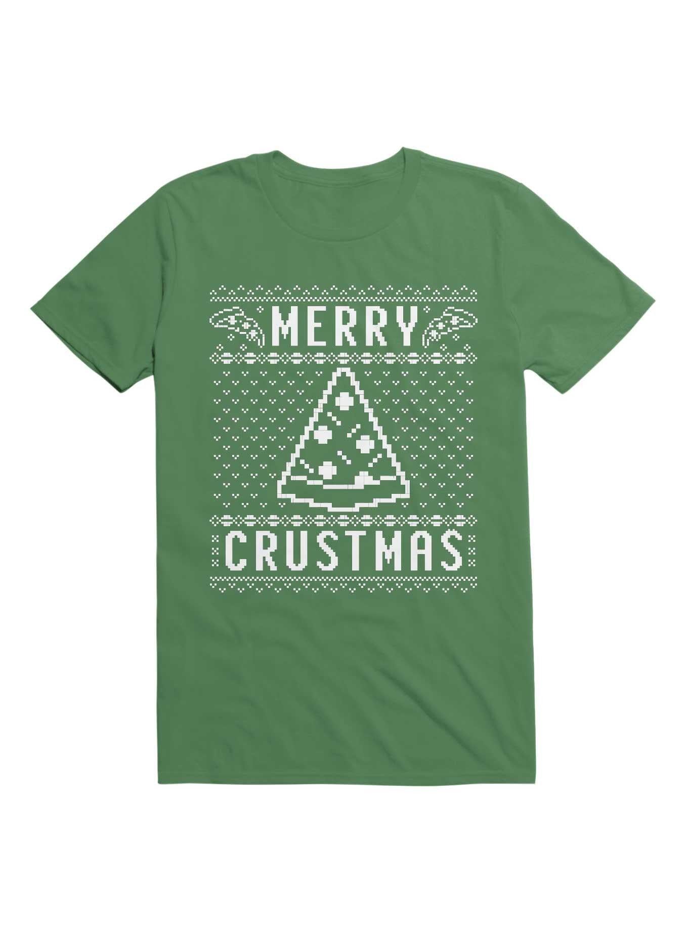 Merry Crustmas Pizza Christmas Sweater Design T-Shirt