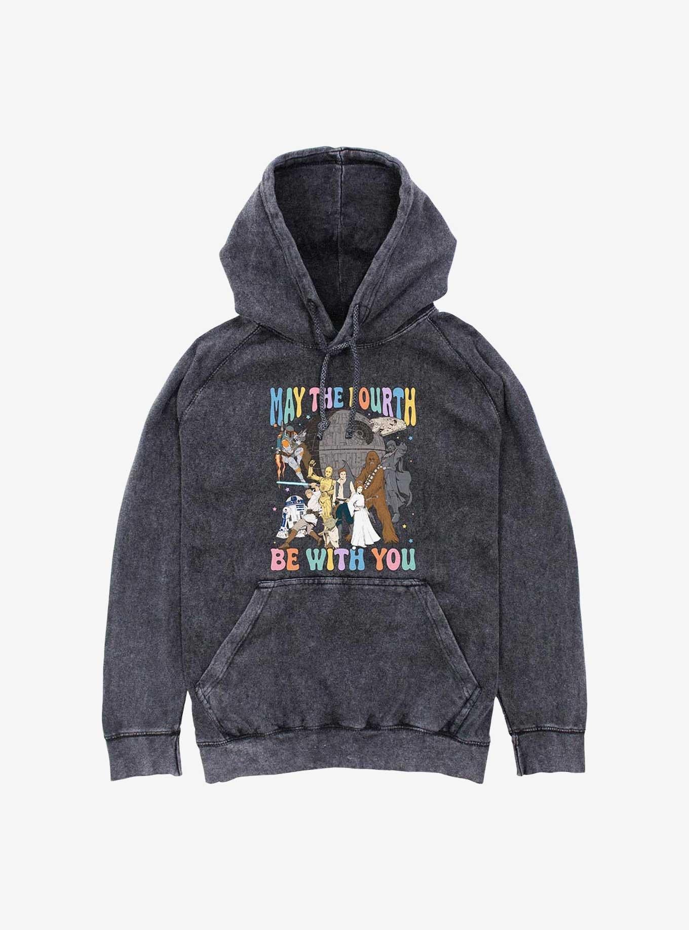 Star Wars May The Fourth Group Shot Mineral Wash Hoodie