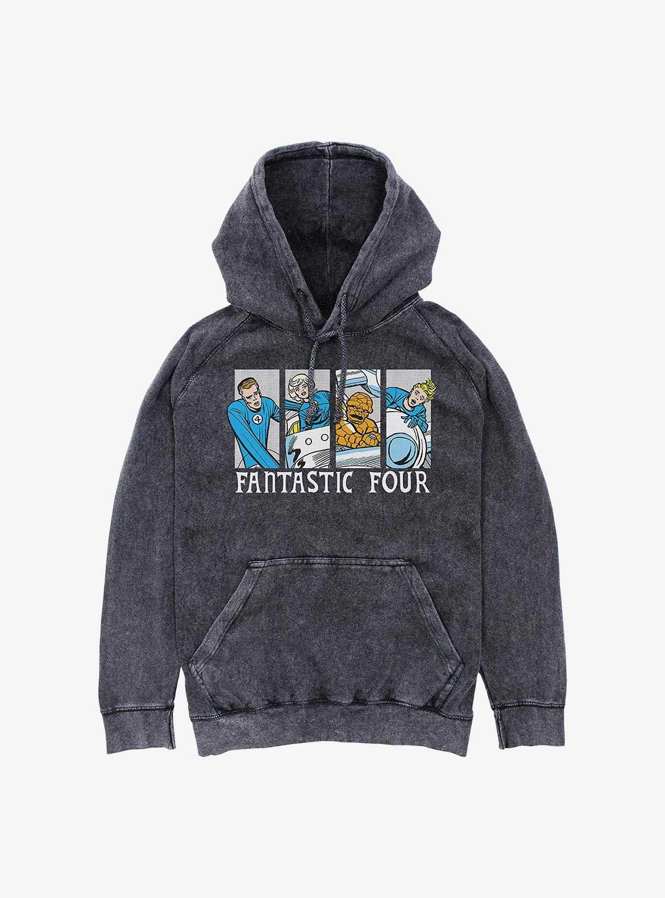 Marvel Fantastic Four Fantastic Comic Mineral Wash Hoodie