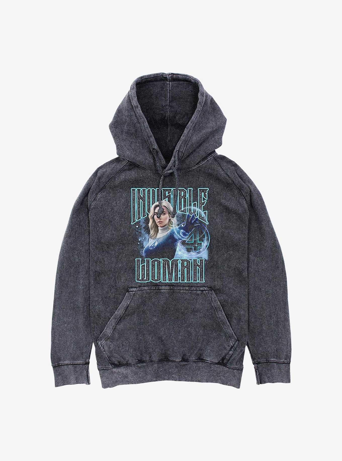 Marvel The Fantastic Four: First Steps Invisible Woman Mineral Wash Hoodie Hot Topic Exclusive