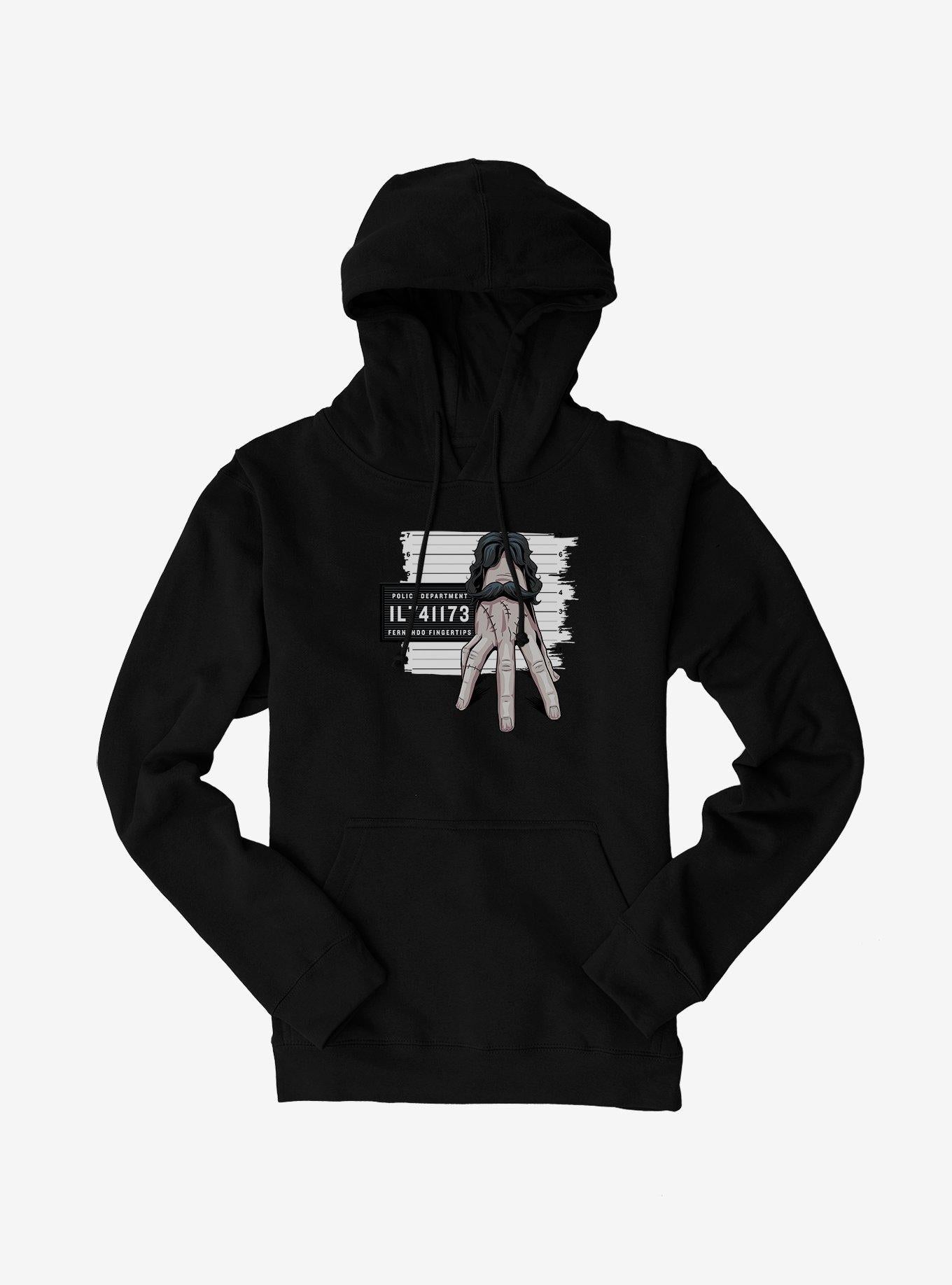 Wednesday Fernando Fingertips Mug Shot Hoodie