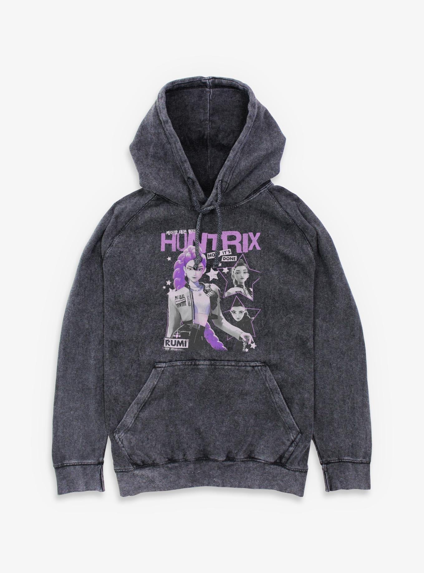 KPop Demon Hunters Rumi How Its Done Mineral Wash Hoodie