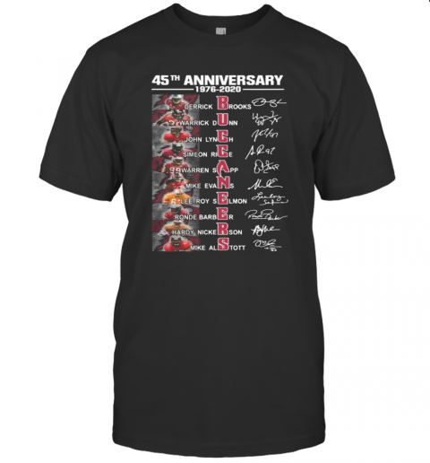 45Th Anniversary 1976 2020 Buccaneers Signatures T Shirt