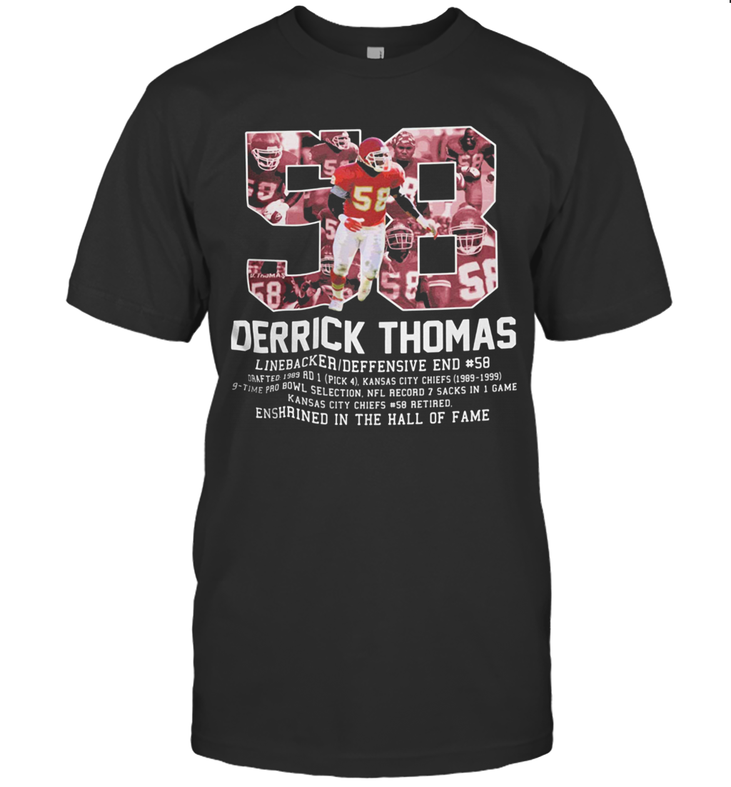 58 Derrick Thomas Kansas City Football Linebacker Jersey T Shirt