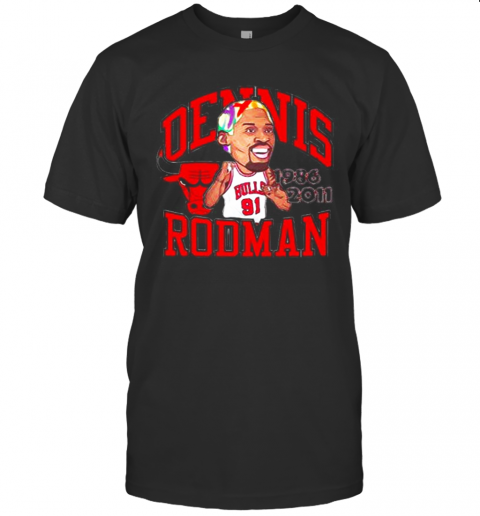 91 Dennis Rodman Chicago Bulls 1986 2011 T Shirt