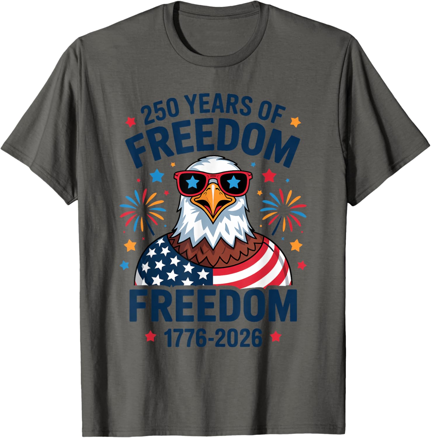 1776 to 2026 Celebrate 250 Years American Flag Bald Eagle