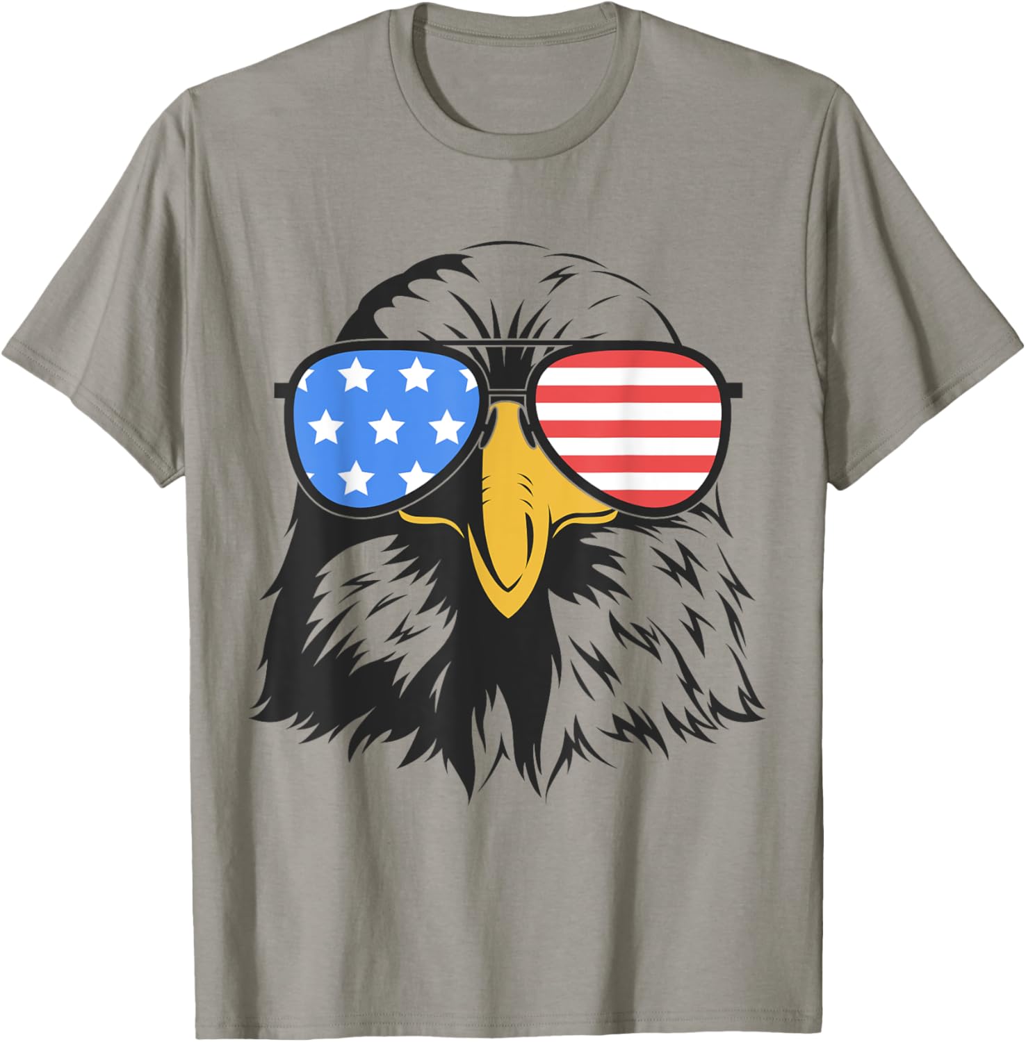 4th of July Bald Eagle in Sunglasses American Flag Freedom T-Shirt for Women Kids Men