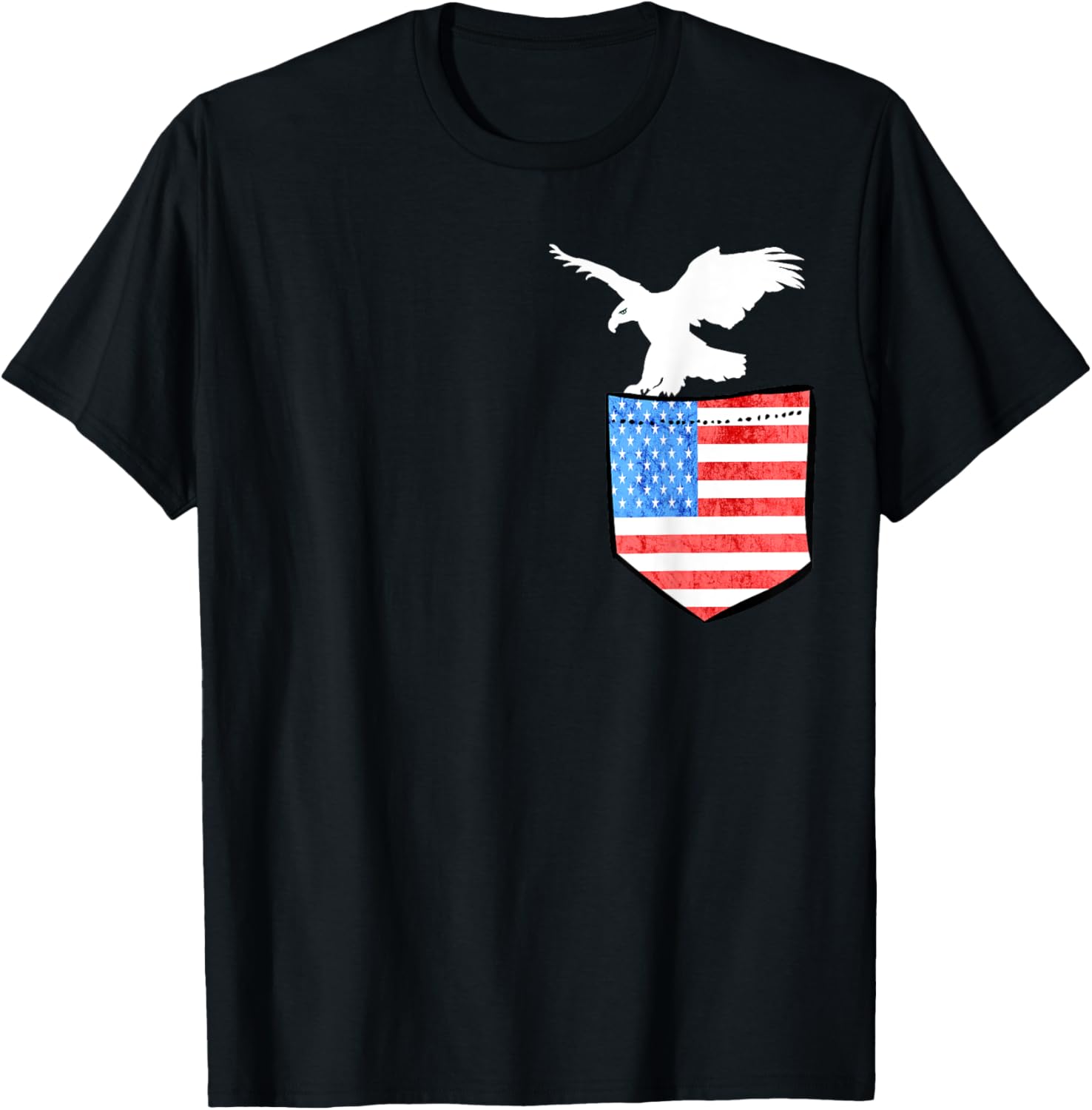4th July USA Pocket Eagle Birds T-Shirts Gifts