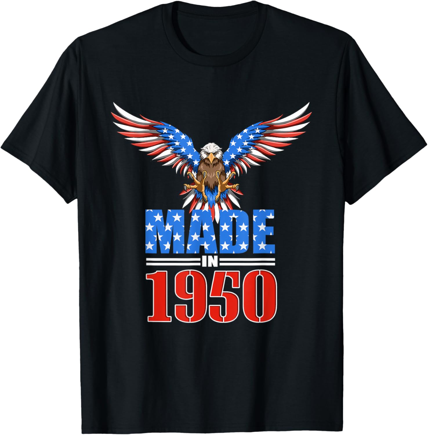 70th Birthday 1950 - USA Flag Eagle Patriotic Gift T-Shirt for Women Men