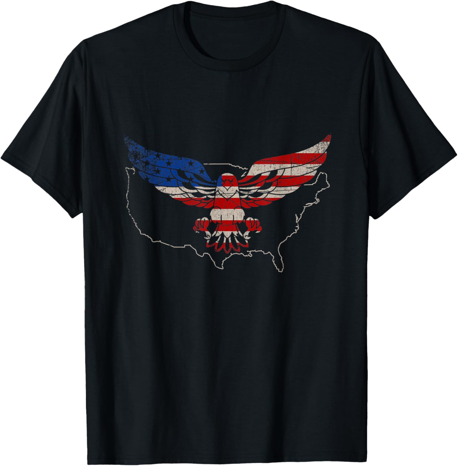 4th Of July US Flag Liberty Proud American Bald Eagle T-Shirt for Women Kids Men