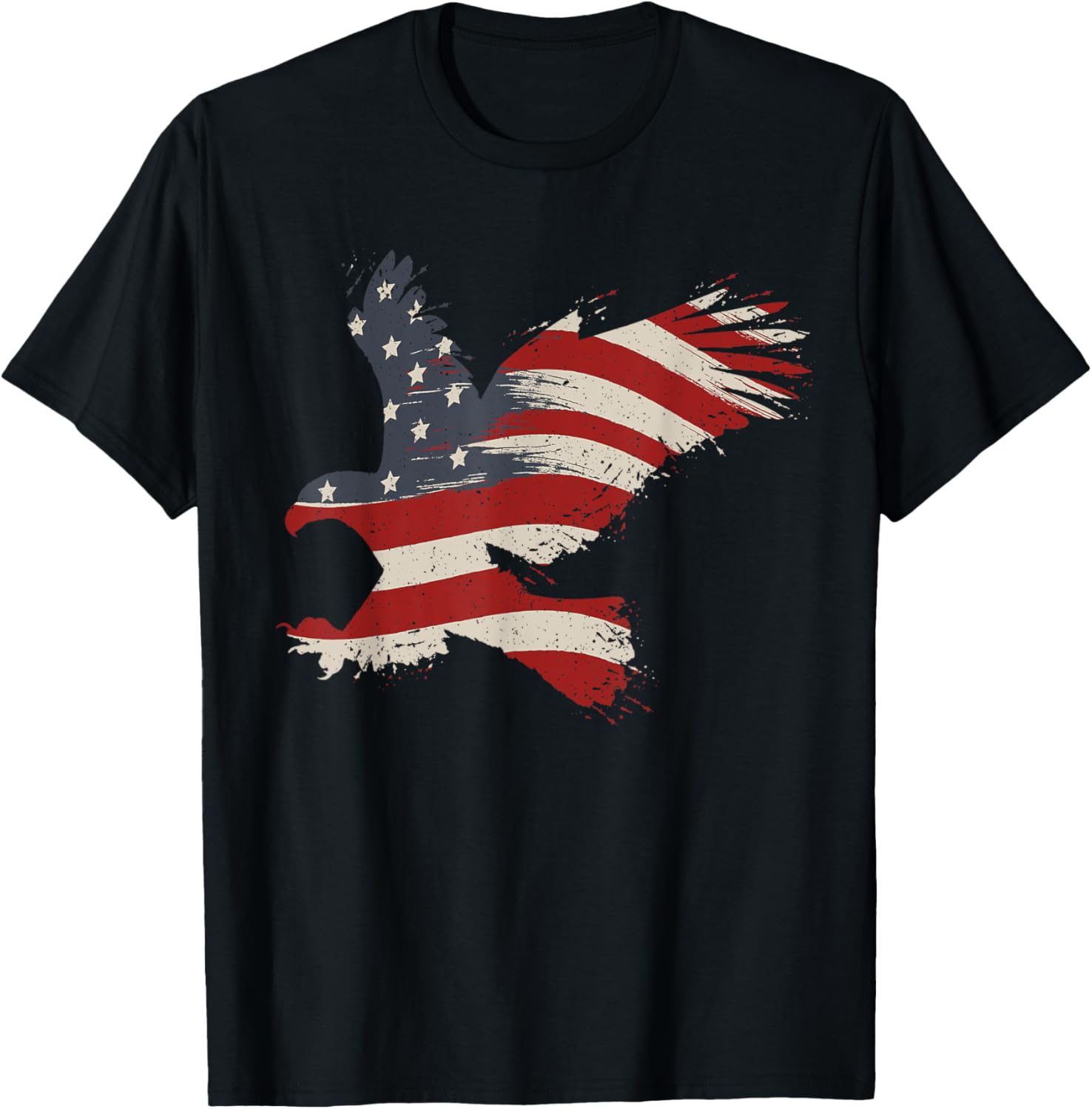 4th of July Eagle T-Shirt with USA American Flag Gift Tee