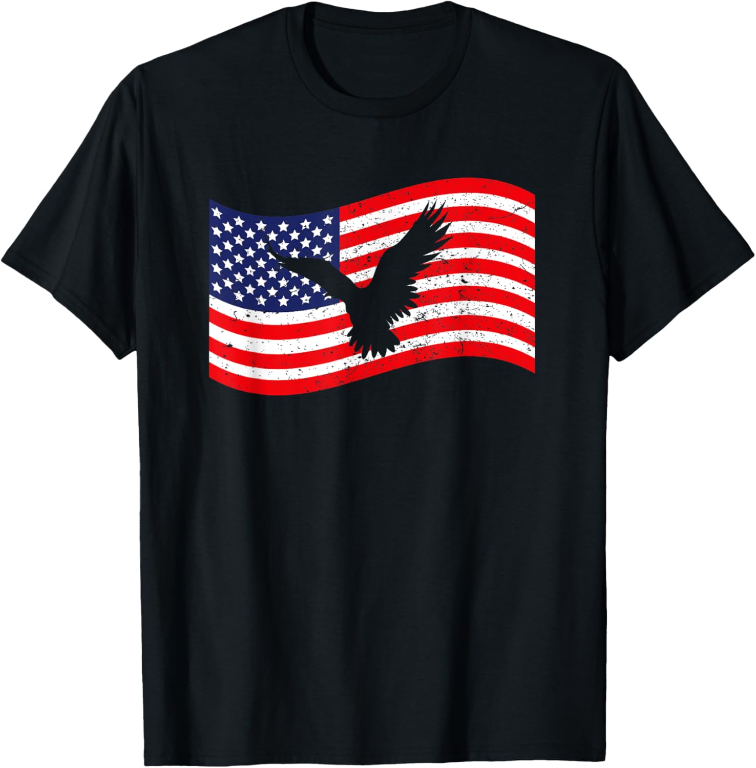 4th July T-Shirt With American Flag Eagle Men Women Kids