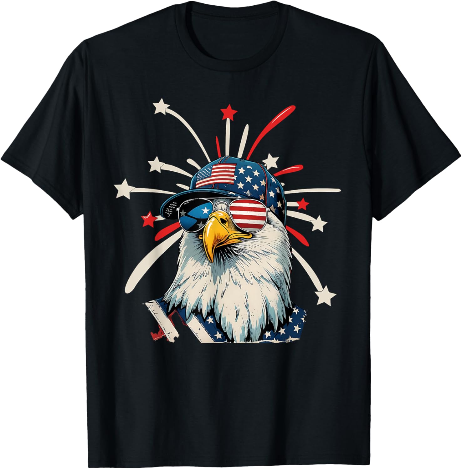 4th Of July Patriotic Bald Eagle USA American Flag