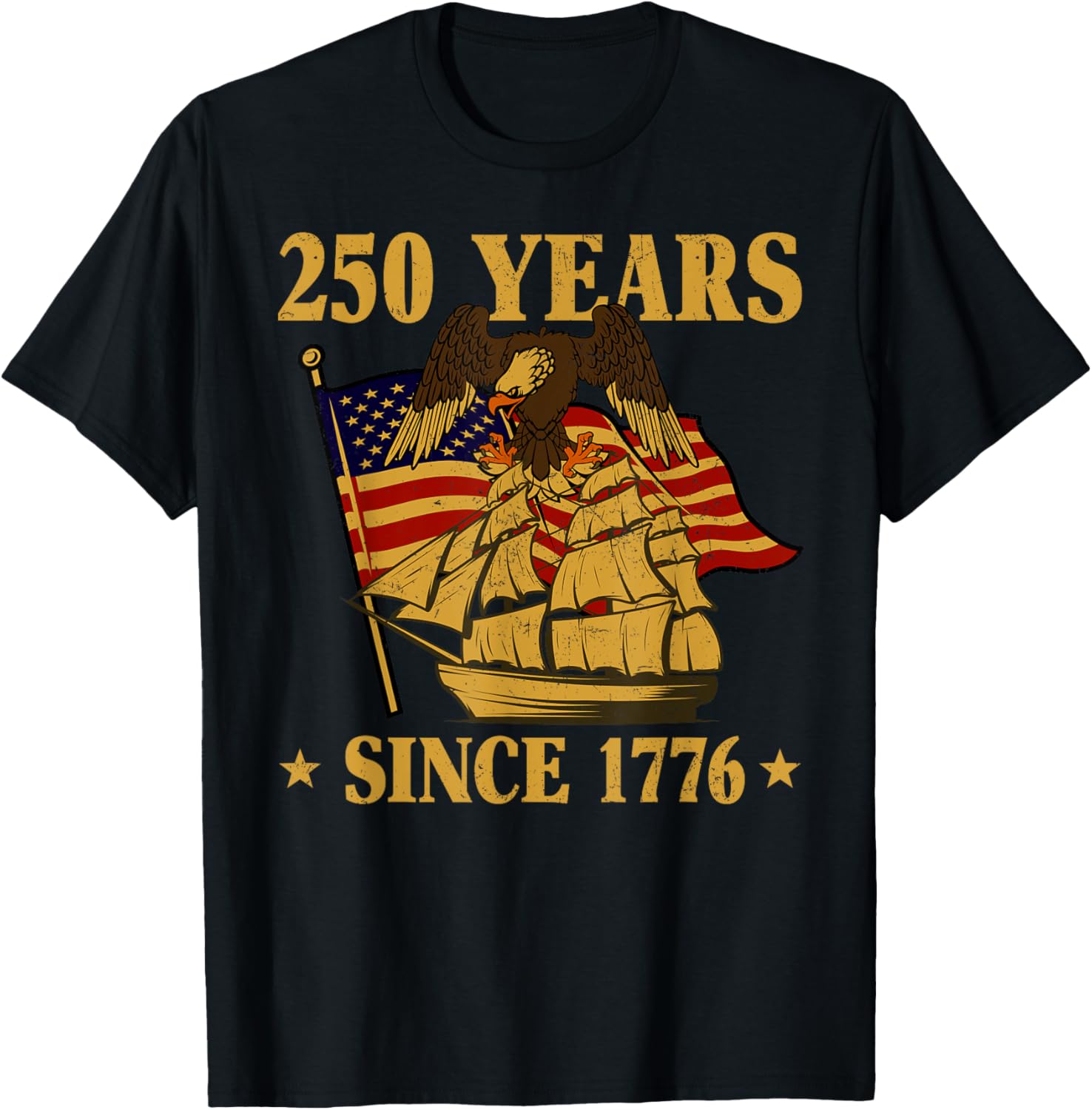 250 Years Since 1776 Patriotic Eagle American Flag Symbolic