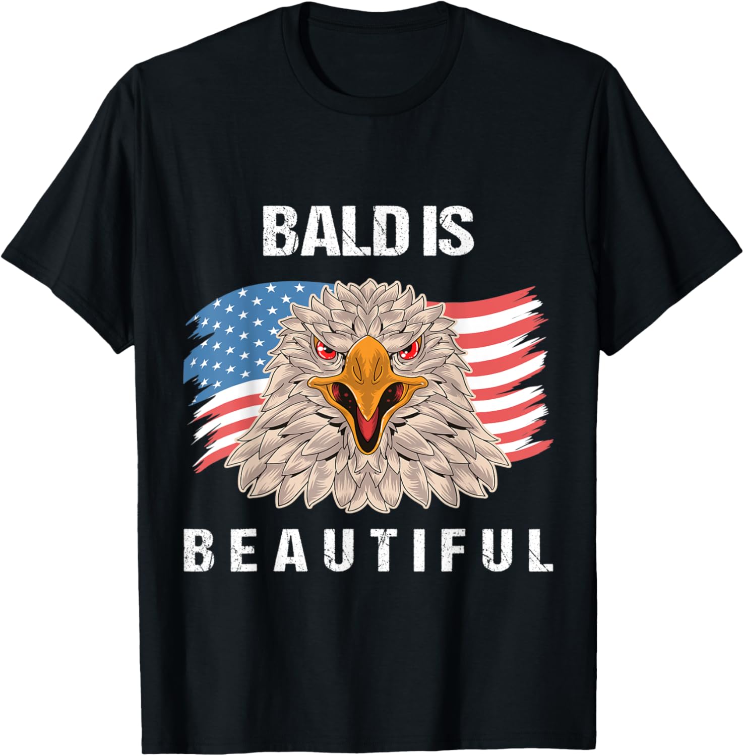 4th of July Bald Is Beautiful Eagle Patriotic American Tees