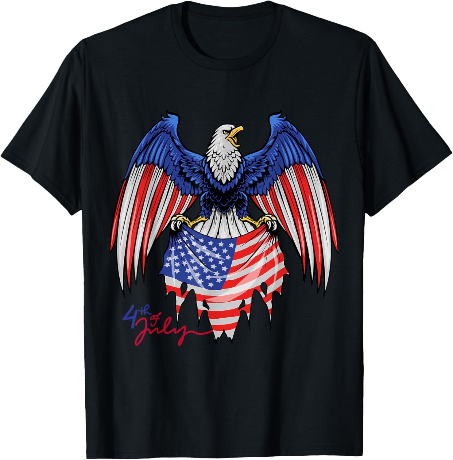 4th of July Tshirts - Patriotic Shirts - American Flag Eagle T-Shirt for Women Kids Men