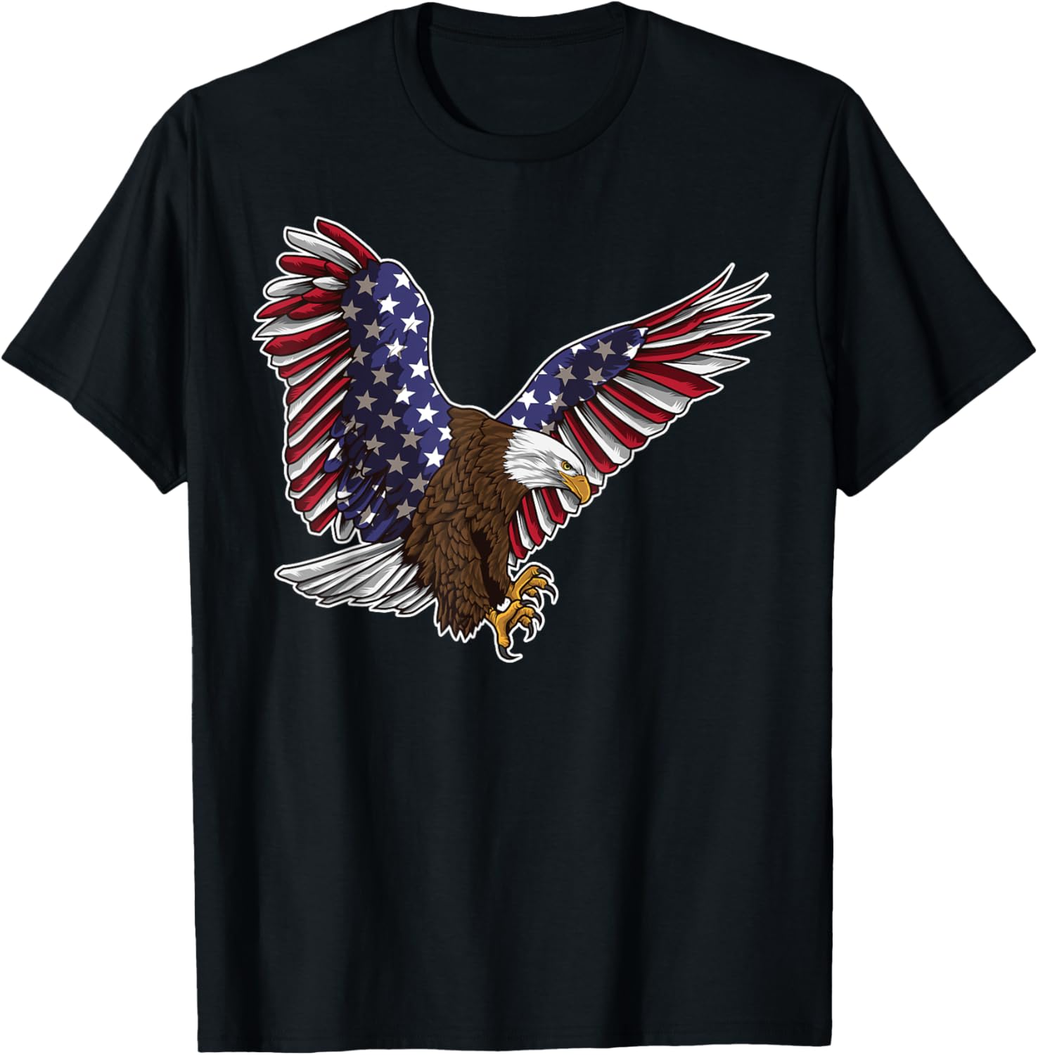 4th of July USA American Flag Eagle Colored Wings