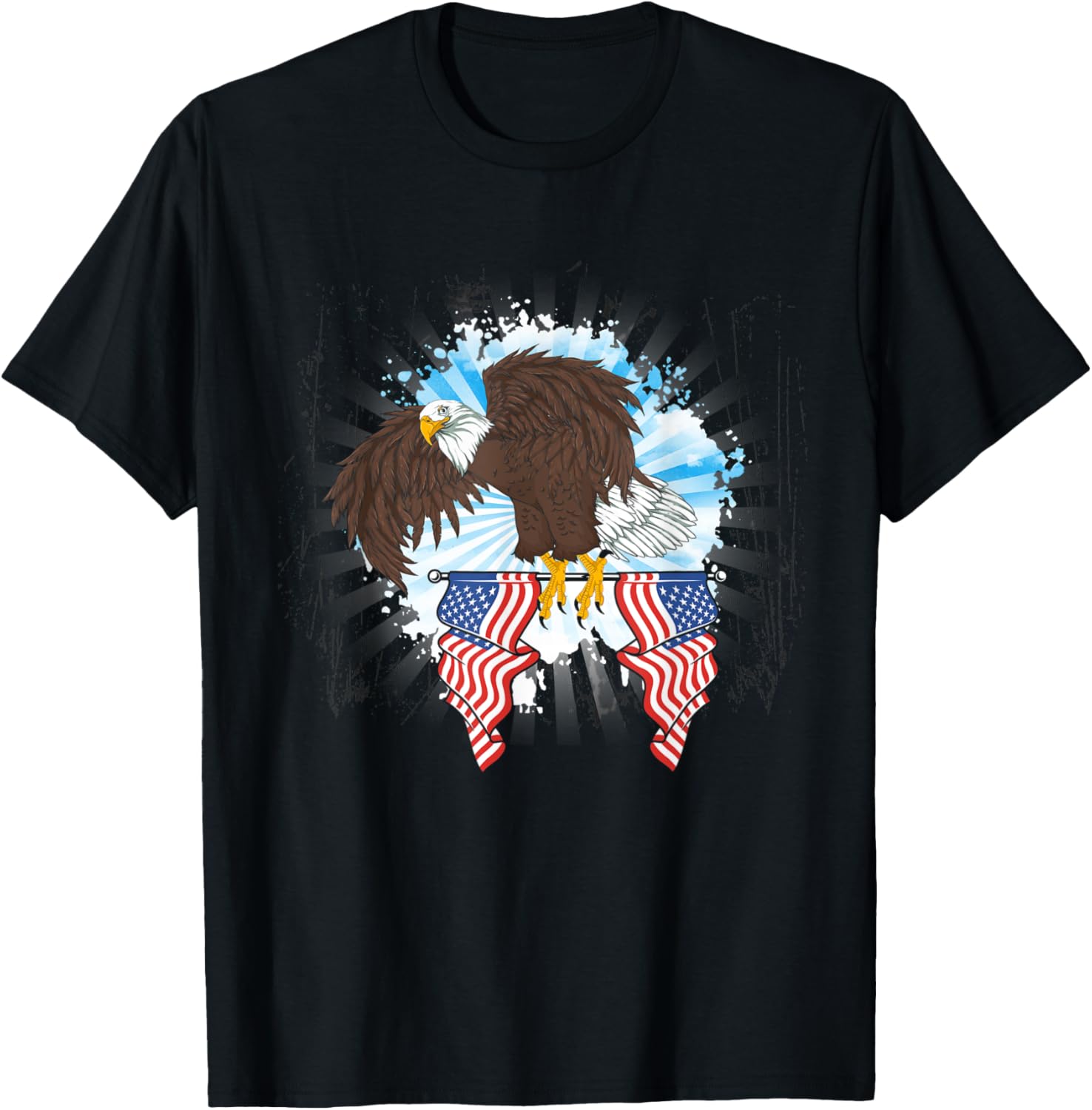 4th Of July Patriot USA Flag Proud American Bald Eagle