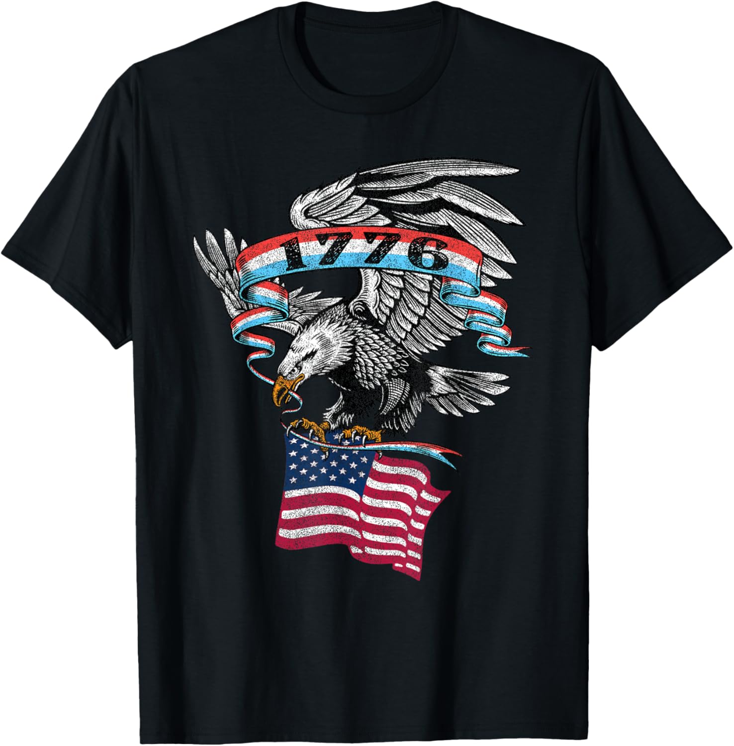1776 American Flag USA Eagle Vintage Graphic