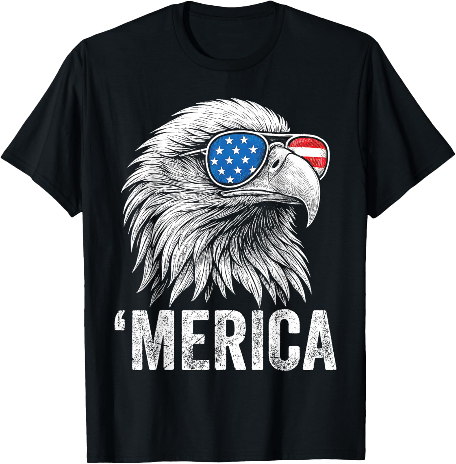 4th Of July 'Merica American Flag Eagle Vintage Men