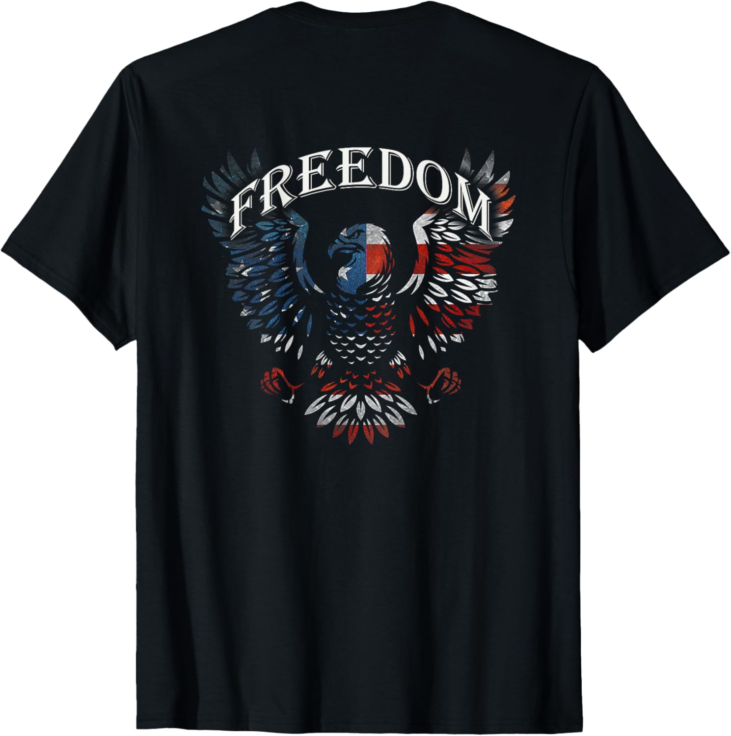 4th July t Patriotic American Bald Eagle with Flag