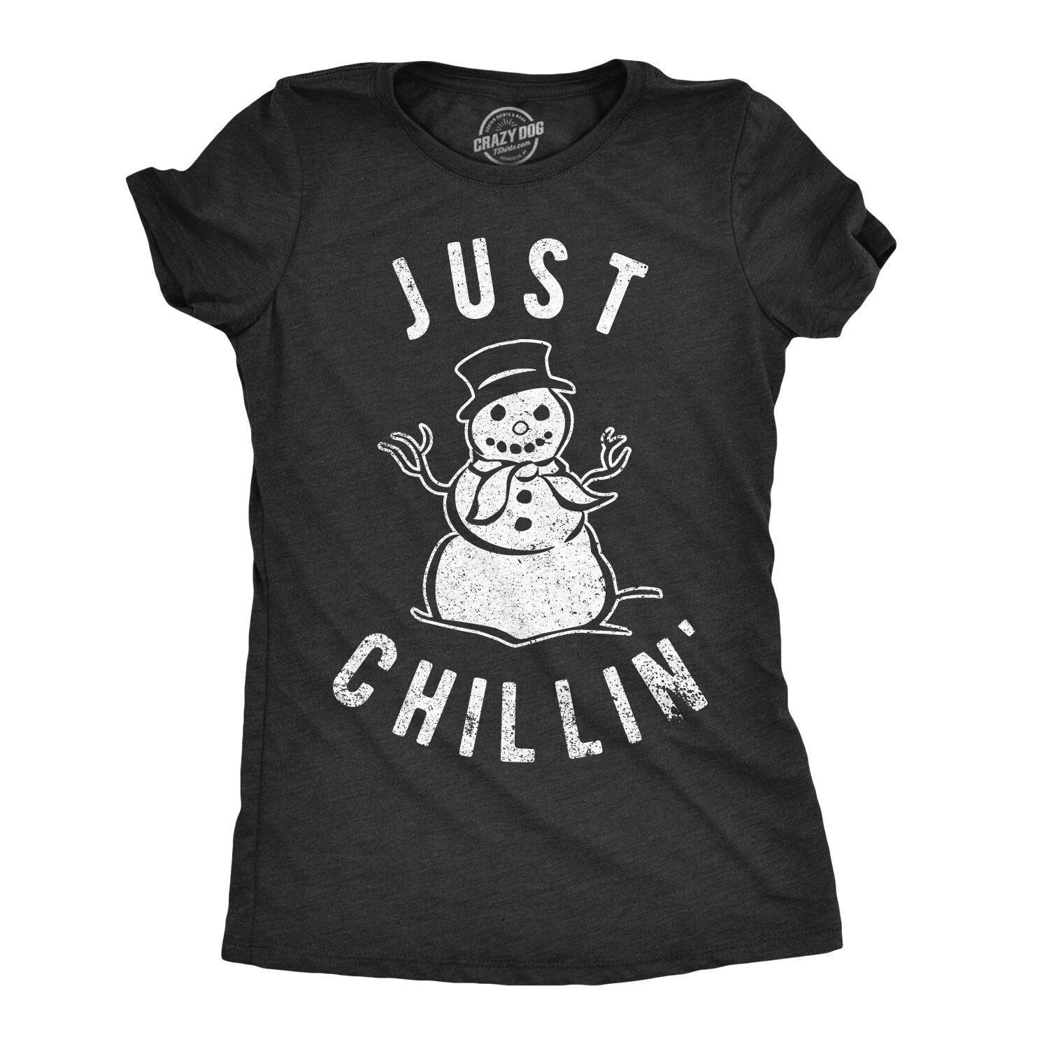 'Just Chillin' Snowman' Christmas Tee - Funny Festive Holiday Graphic Novelty Shirt