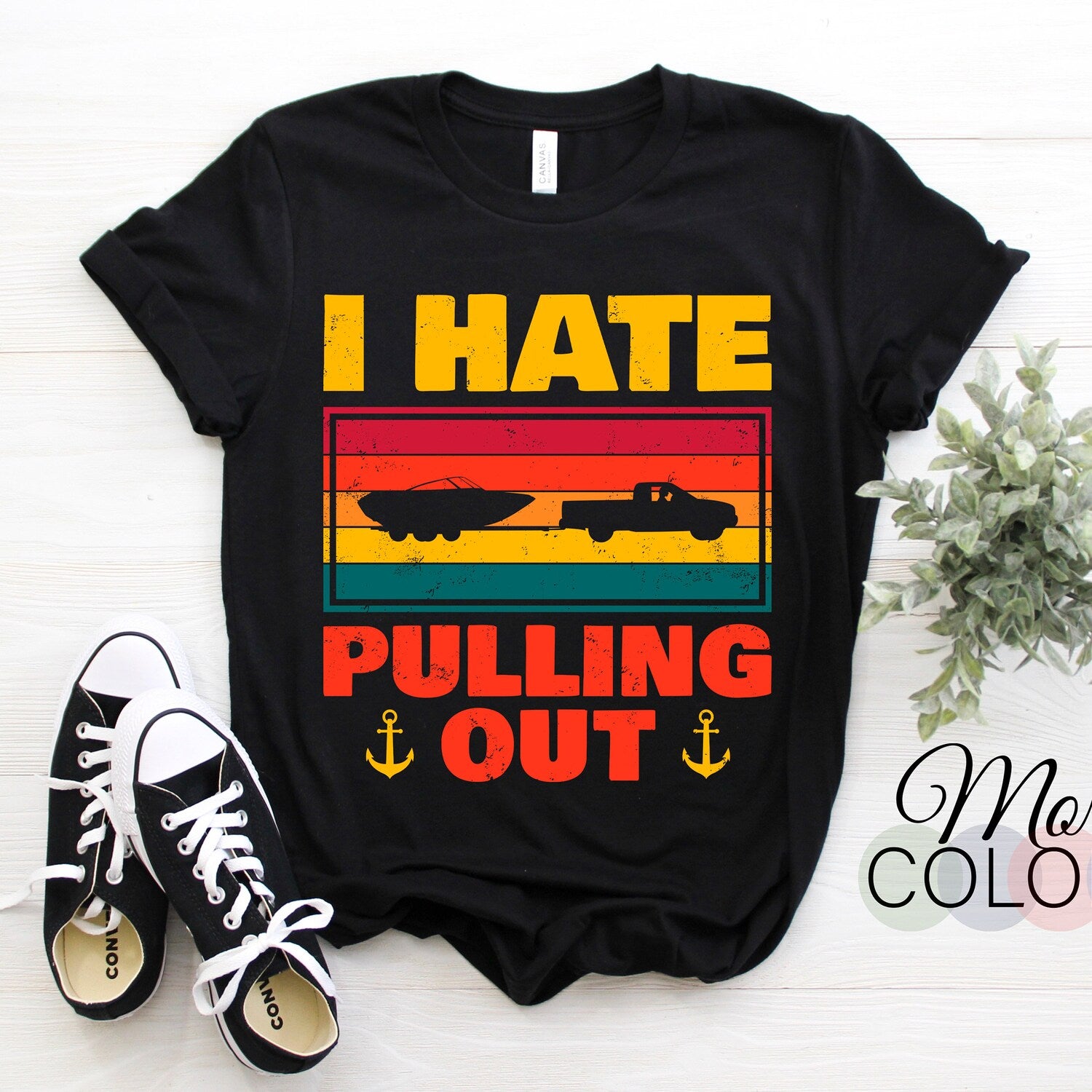 'I Hate Pulling Out' Boating Captain Tee - Funny Retro Gift for Boat Lovers