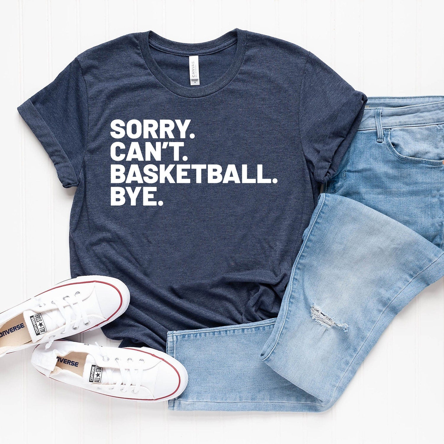 'Can't Basketball Bye' Player Gift Tee - Funny Sports Coach Graphic Novelty Shirt