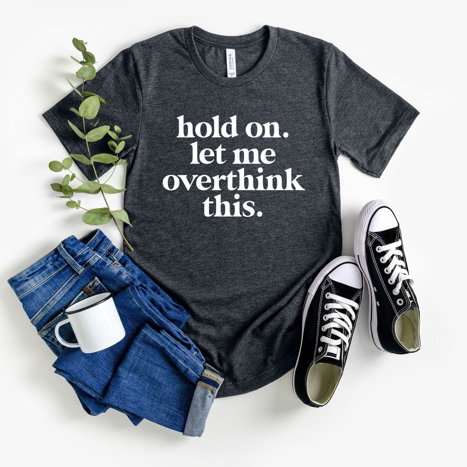 'Overthinker' Sarcastic Quote Tee - Funny Mom Saying Graphic Novelty Shirt