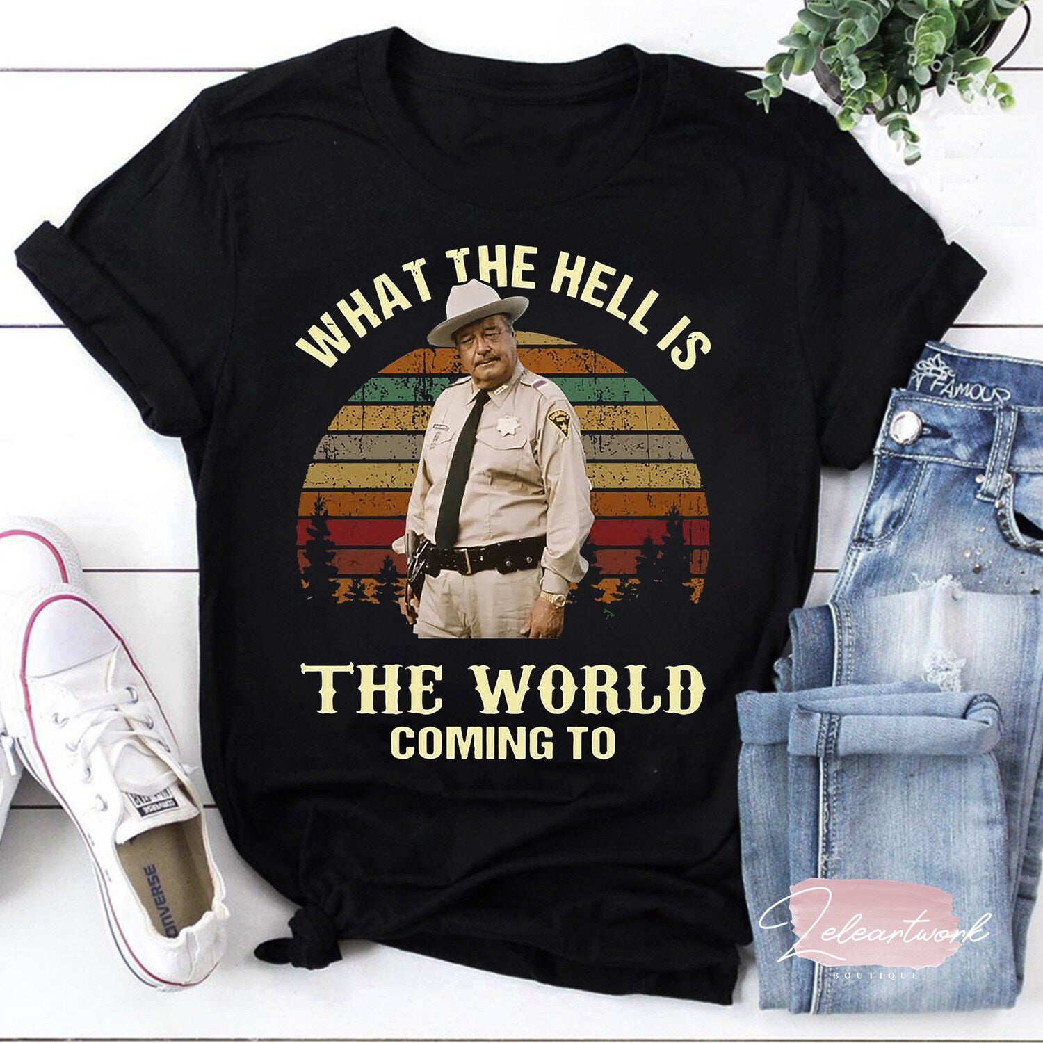'What The Hell Is The World Coming To' Buford T. Justice Tee - Movie Quote Graphic Novelty Shirt
