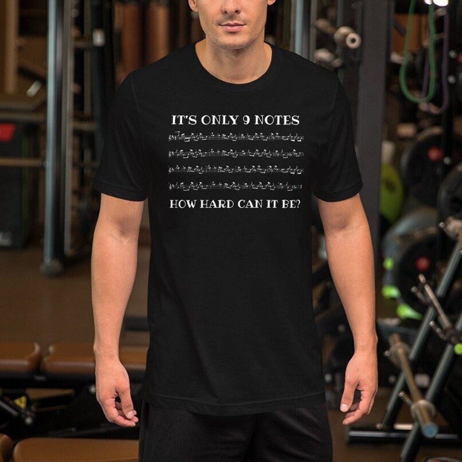 'Only Nine Notes' Bagpipe Sheet Music Tee - Funny Musician Pun Gift Shirt