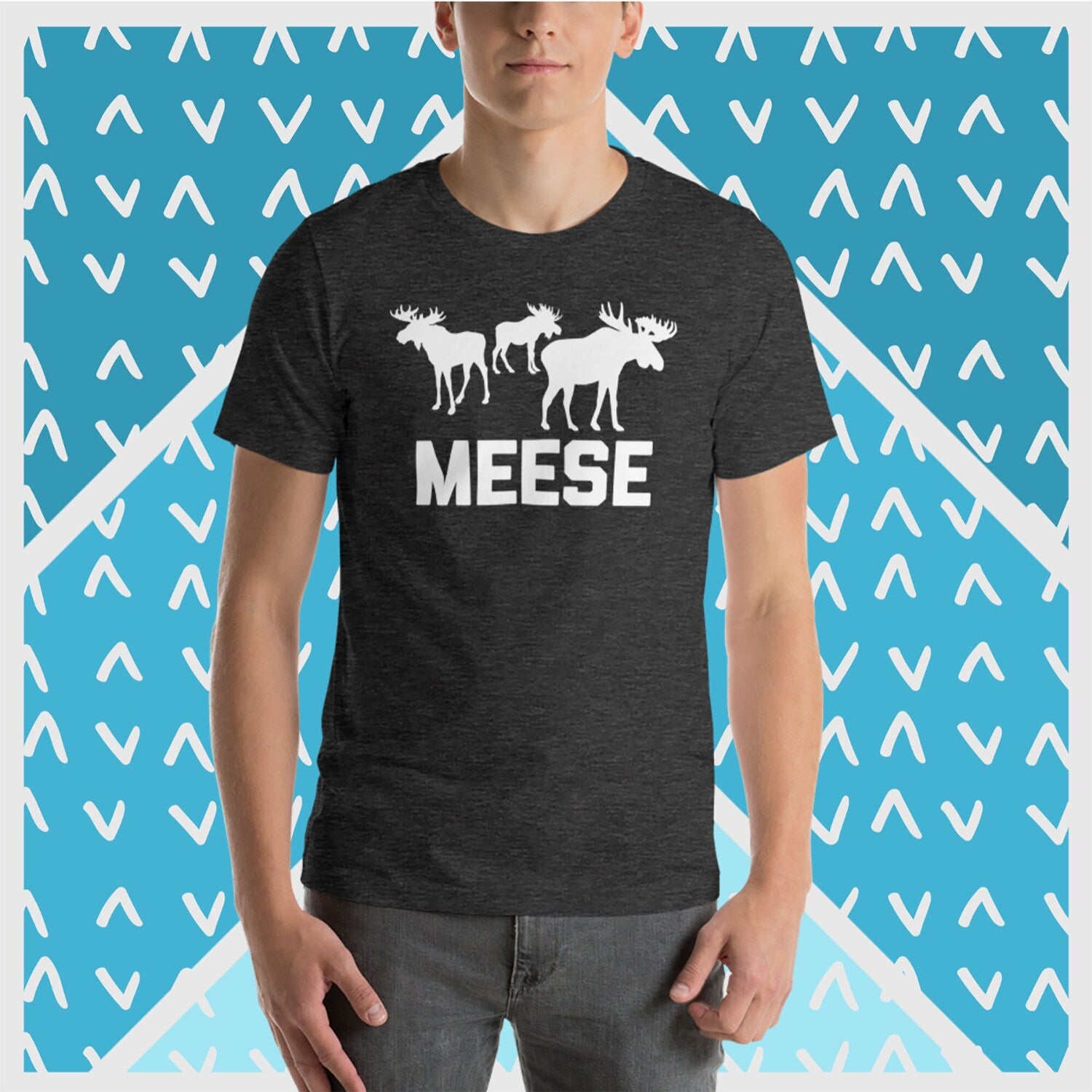 'Funny Meese' Sarcastic Moose Tee - Animal Graphic Novelty Shirt