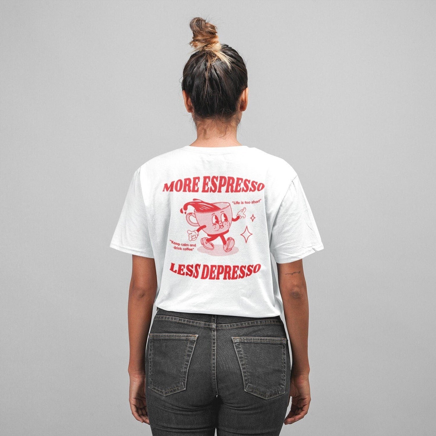 Coffee Lover T-Shirt: Espresso More Depresso Graphic Tee