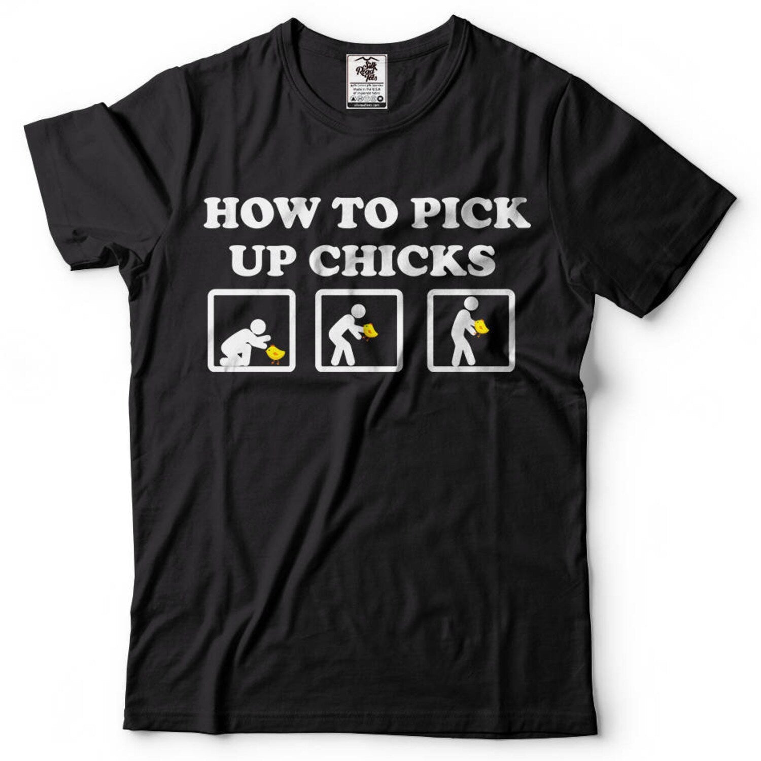 'How To Pick Up Chicks' Dating Joke Tee - Funny Boyfriend Gift Shirt