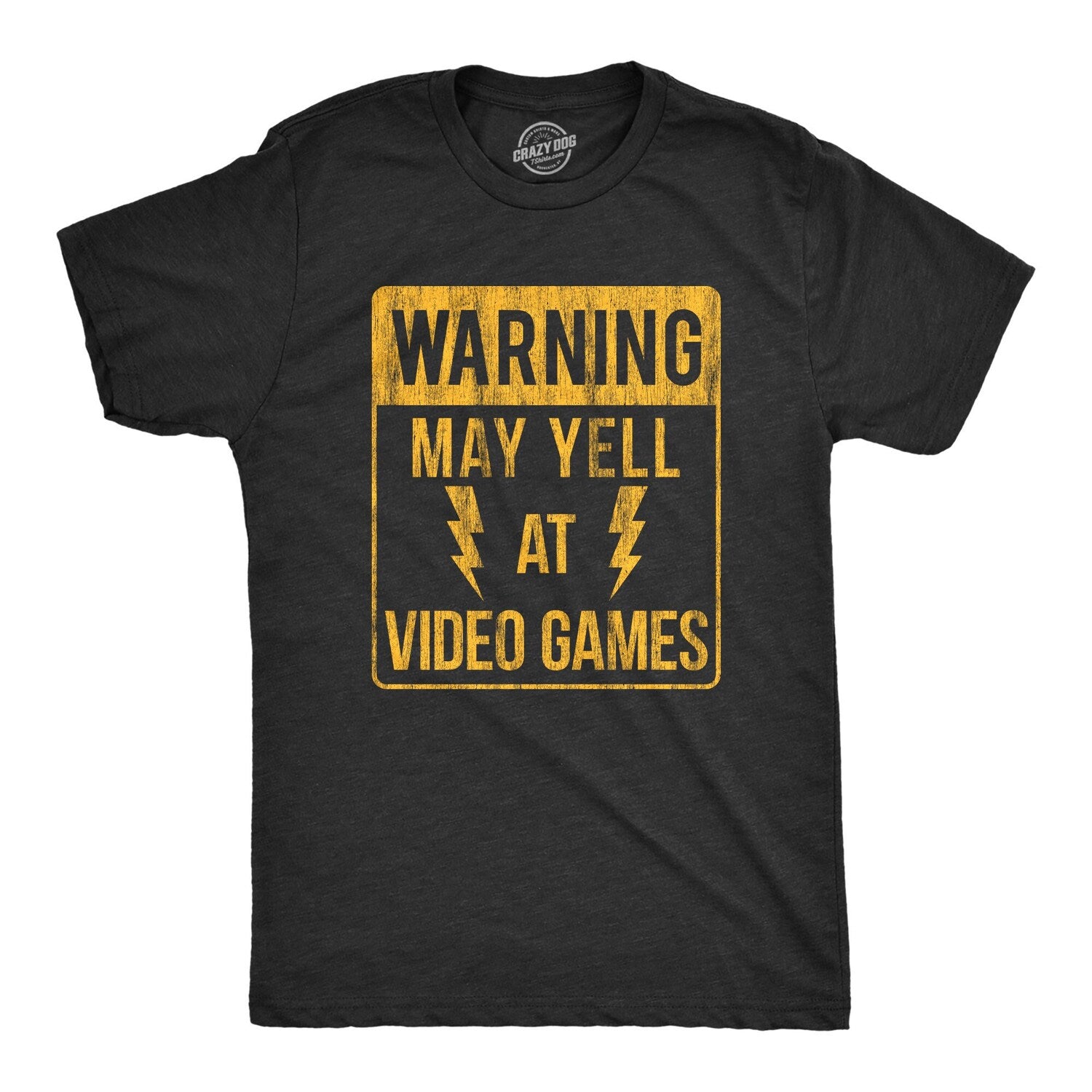 'Yell At Video Games' Gamer Tee - Funny Nerdy Retro Graphic Novelty Shirt