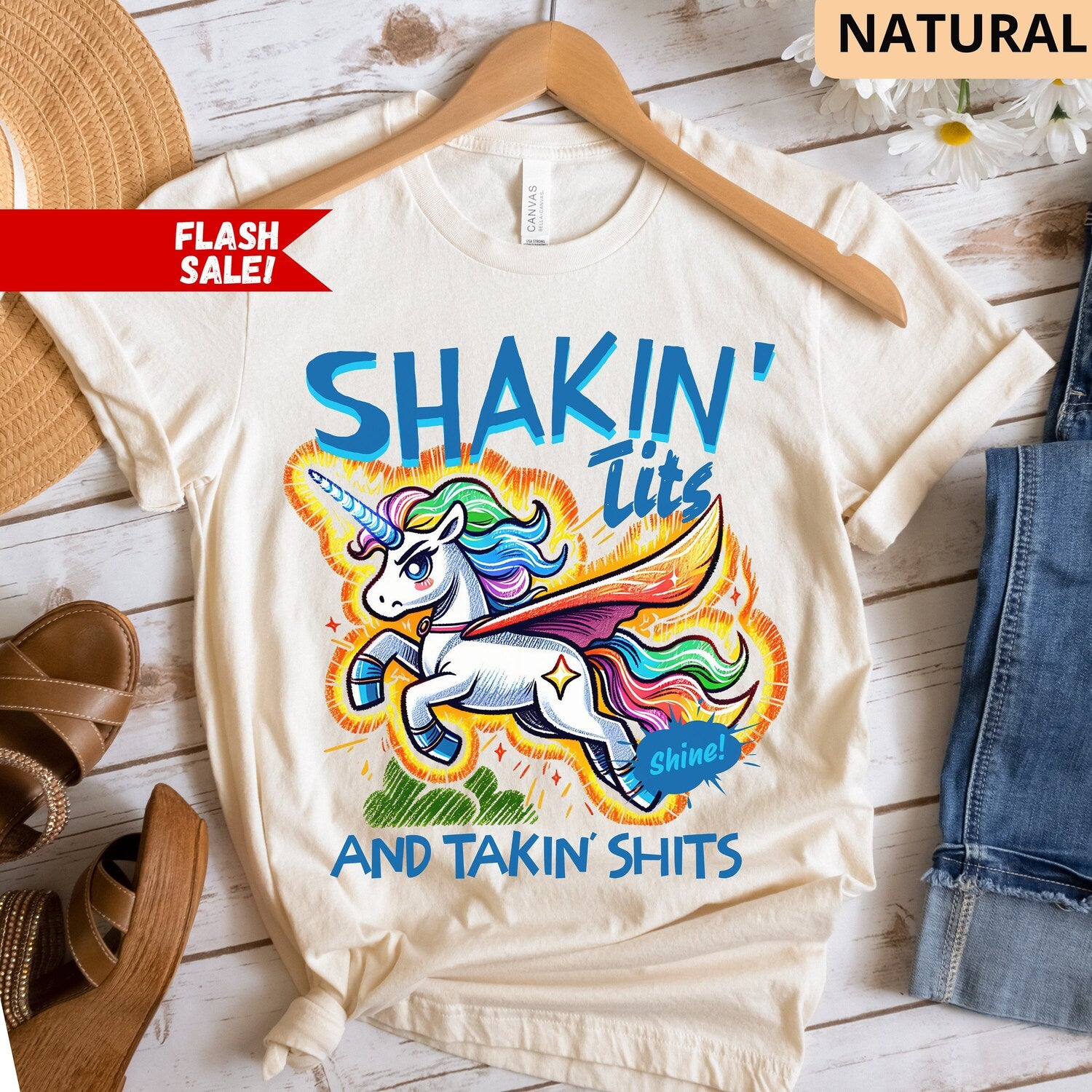 'Shakin' Tits and Takin' Shits' Gag Gift Tee - Funny Raunchy Graphic Novelty Shirt