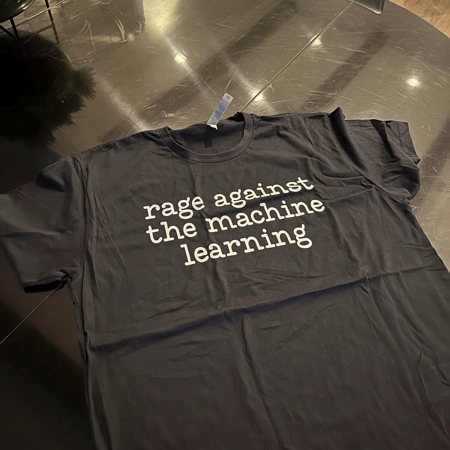 'Rage Against Machine Learning' Elon Musk Parody Tee - Funny Tech Graphic Novelty Shirt