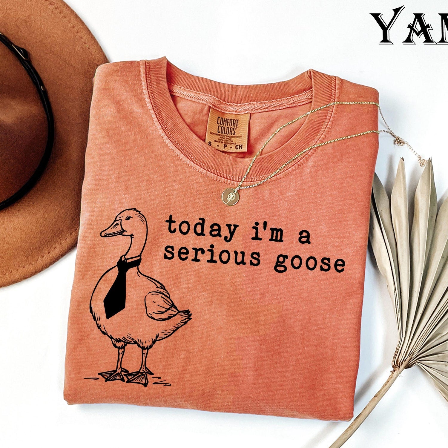 'Serious Goose' Funny Silly Goose Tee - Meme Gag Gift Graphic Novelty Shirt