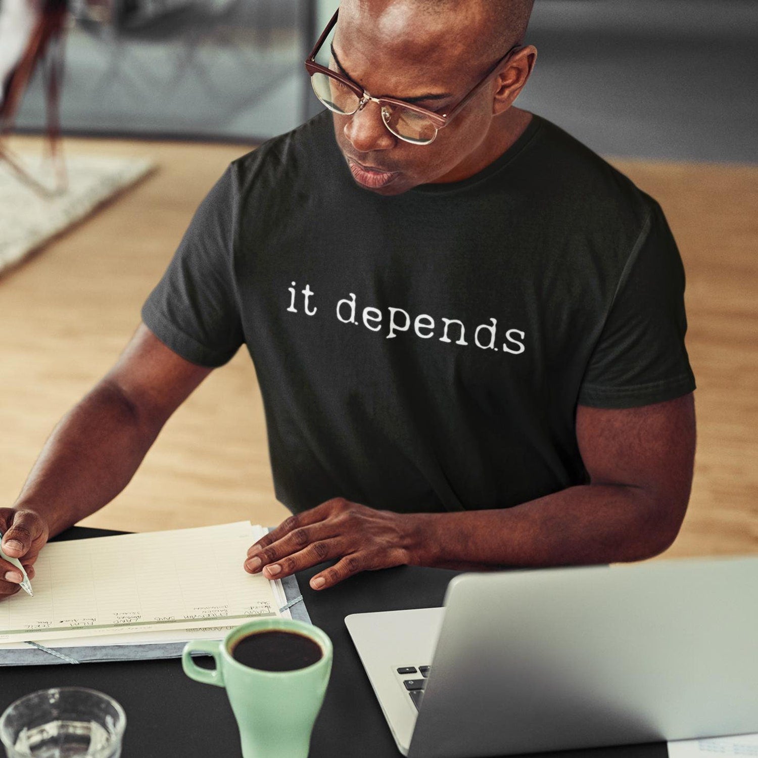 'Depends' Lawyer Law Student Tee - Funny Attorney Graduation Graphic Novelty Gift Shirt