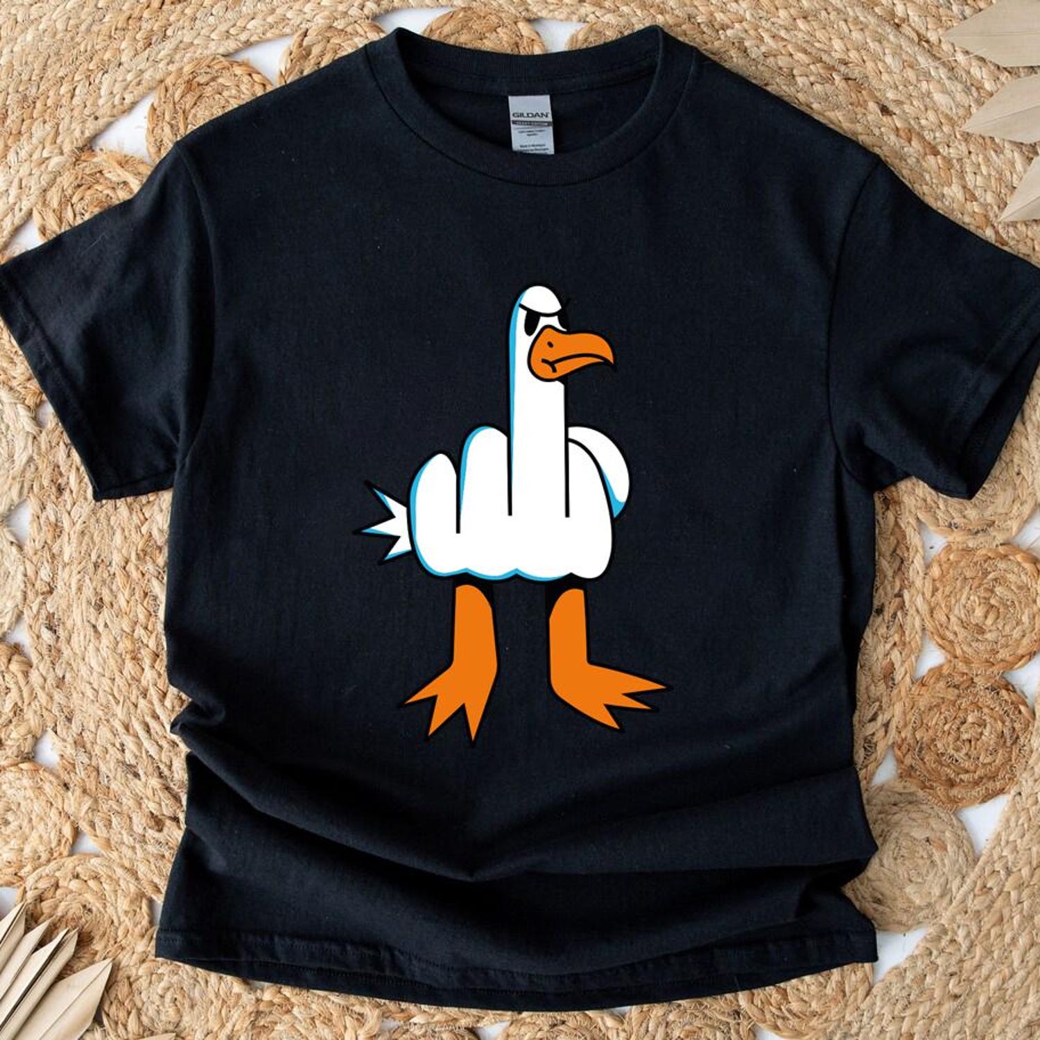 'Rude Seagull' Funny Men's Graphic Tee - Novelty Joke Shirt