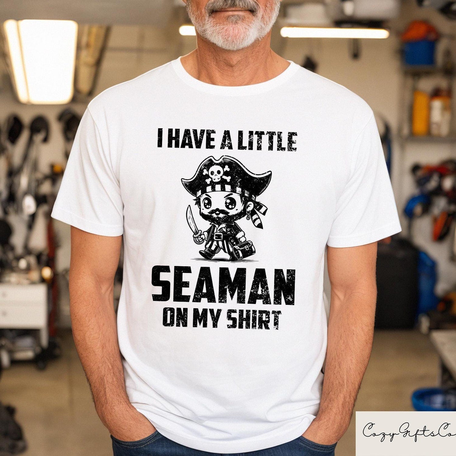 'Seaman On My Shirt' Raunchy Joke Tee - Weird Offensive Adult Humor Shirt