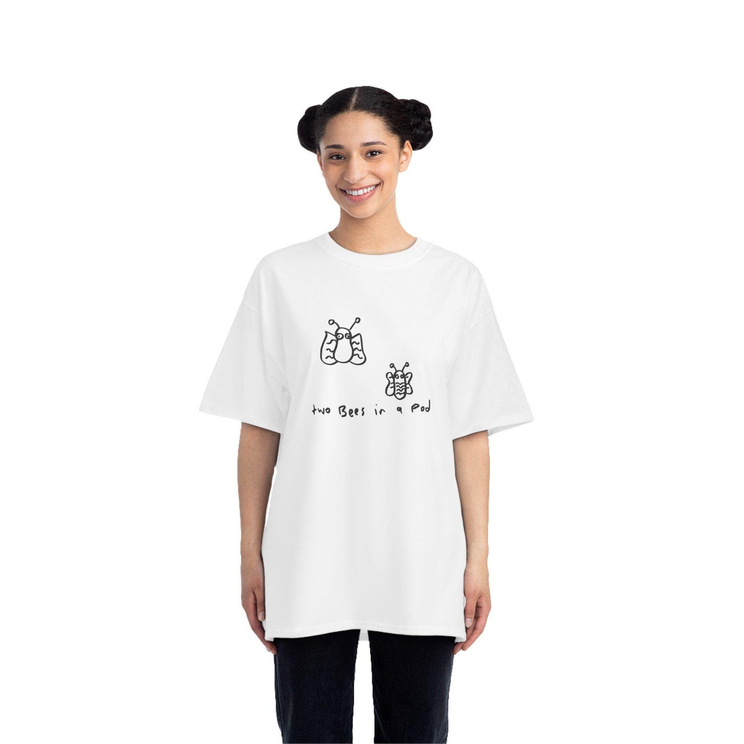 'Two Bees In A Pod' Bee Keeper Pun Tee - Funny Nature Lover Graphic Novelty Shirt