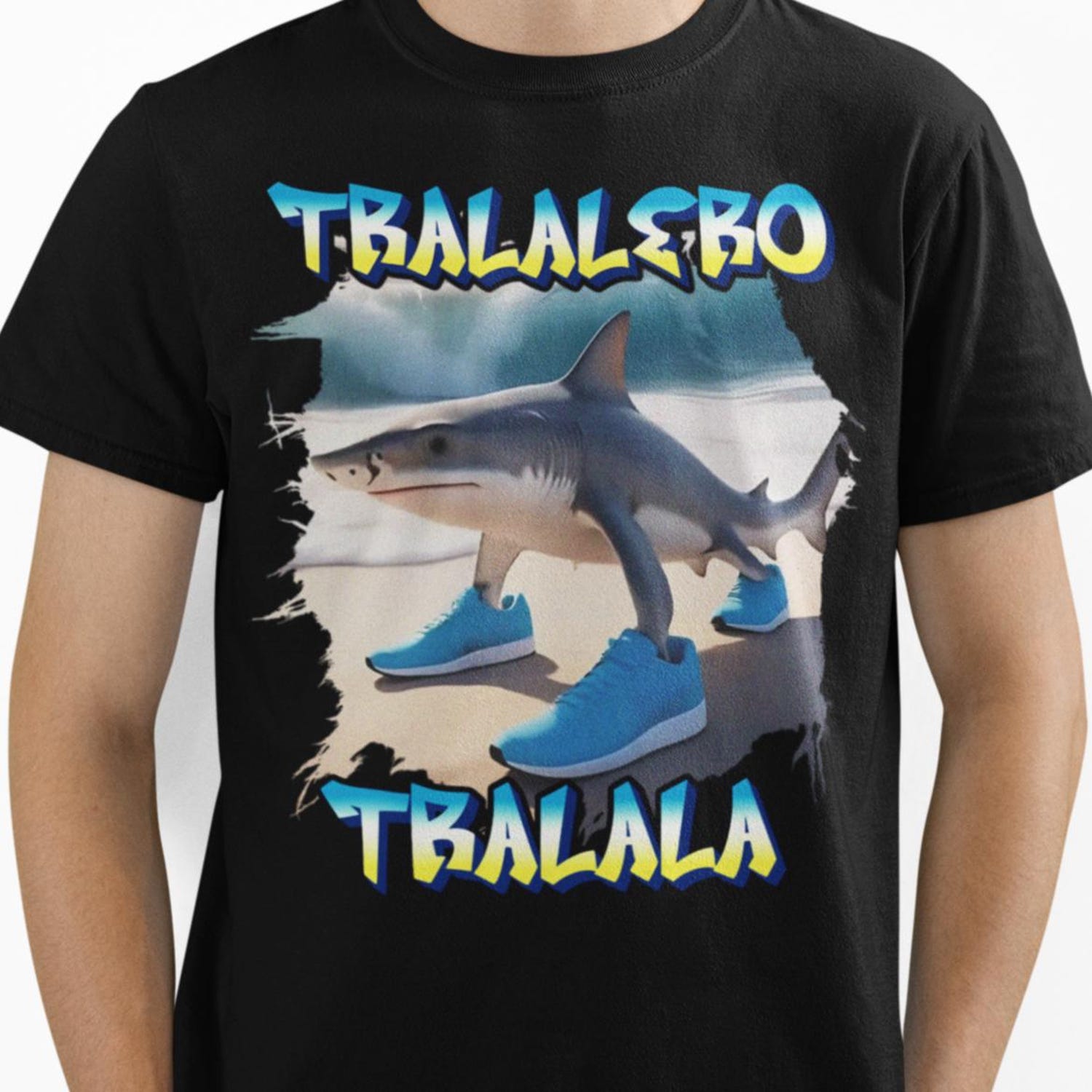 'Tralalero Tralala Shark' Viral Meme Tee - Absurd Unhinged Graphic Novelty Shirt