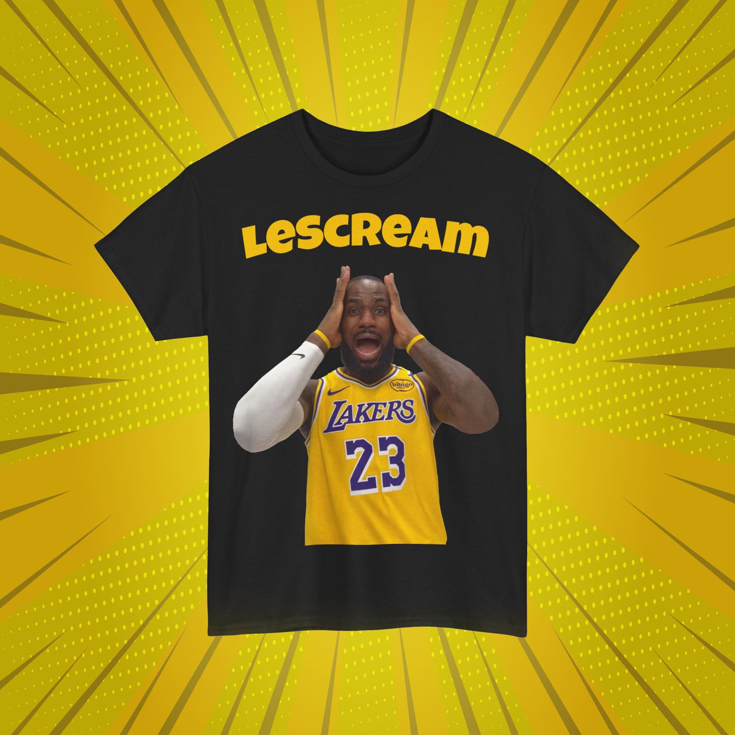 'LeScream' LeBron James Parody Tee - Humorous Graphic Novelty Shirt