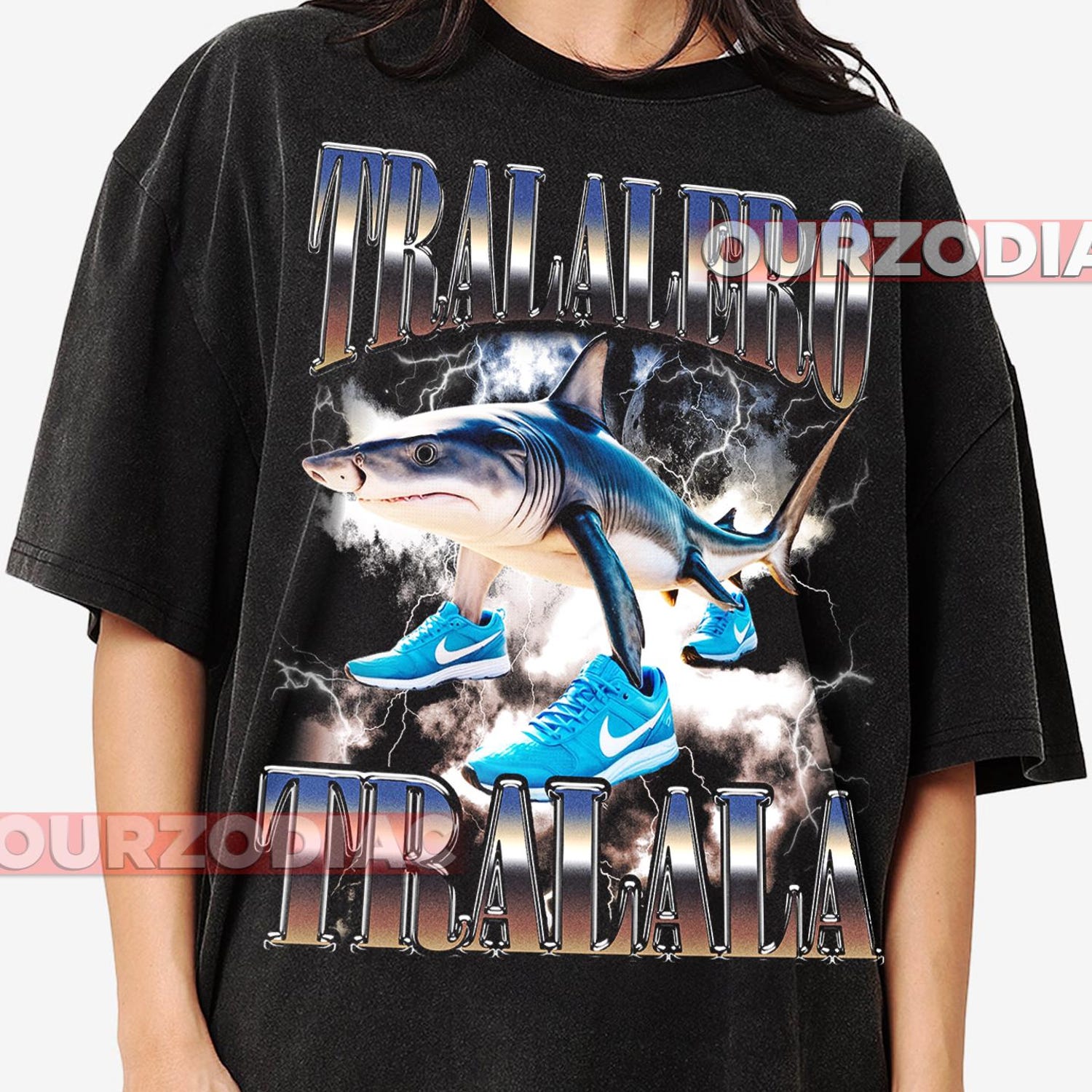 'Tralalero Tralala Brainrot' Meme Tee - Funny Italian Viral Graphic Novelty Shirt